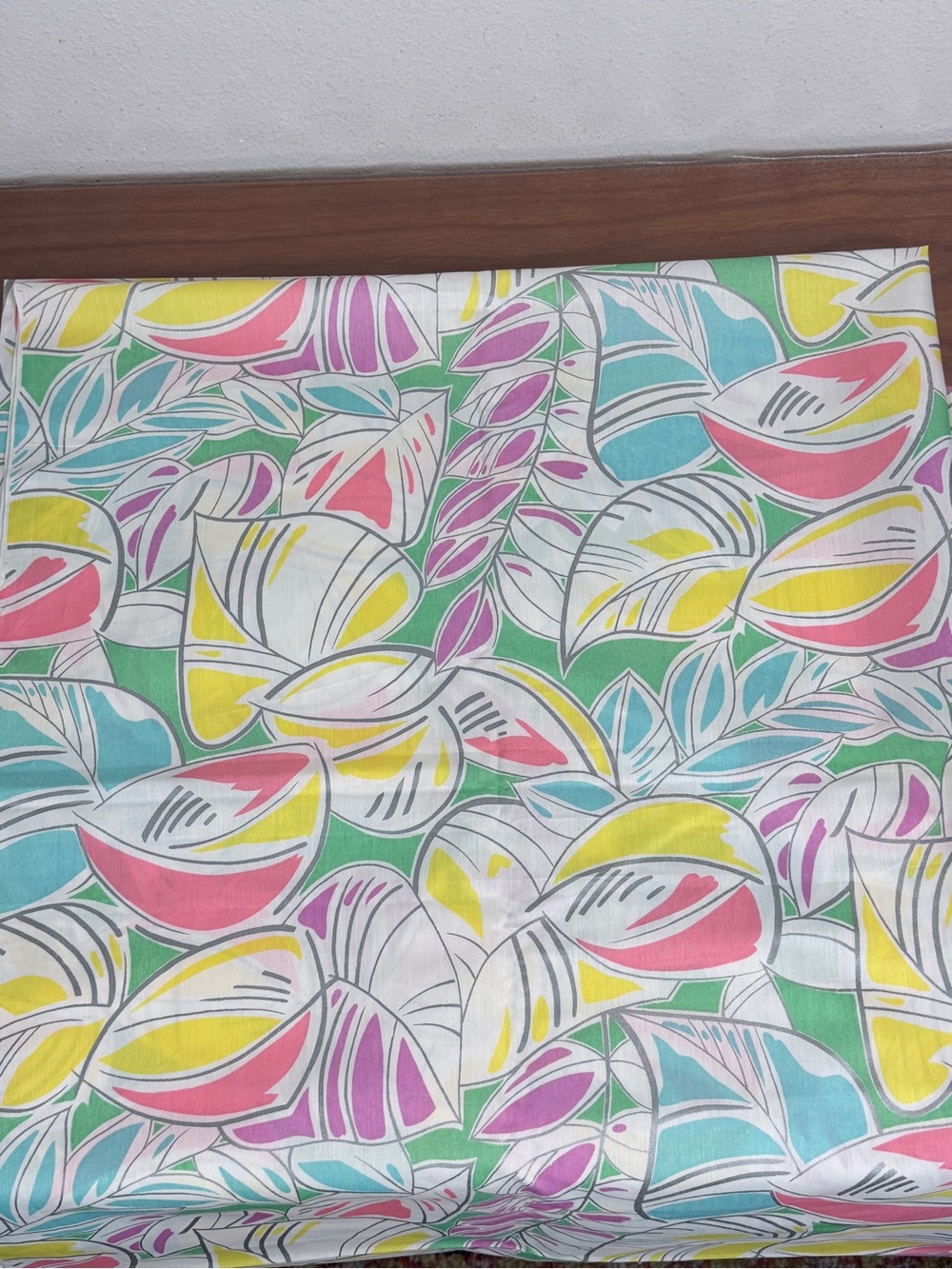 Vintage Tropical 90s Fabric Hawaiian 36x112 inches